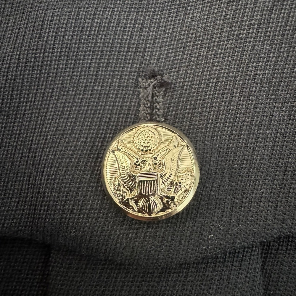 Marlow White Officer ASU Coat Men 38L Blue Army Uniform Dress Jacket Gold Button - Picture 5 of 15
